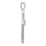 14k White Gold Cross Pendant Mounting