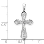 14k White Gold Cross Pendant Mounting