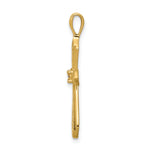 14k A Diamond Passion Cross Pendant