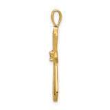 14k A Diamond Passion Cross Pendant