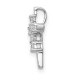 14k White Gold 1/6ct. Diamond Cross Chain Slide