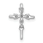 14k White Gold 1/6ct. Diamond Cross Chain Slide