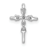 14k White Gold 1/6ct. Diamond Cross Chain Slide