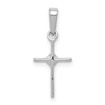 14k White Gold Small .01ct. Diamond Cross Pendant