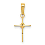 14k Small .01ct. Diamond Cross Pendant