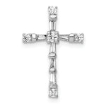 14k White Gold 1/3ct. Diamond Cross Chain Slide