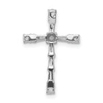 14k White Gold 1/3ct. Diamond Cross Chain Slide