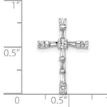 14k White Gold 1/3ct. Diamond Cross Chain Slide