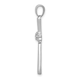 14k White Gold 1/20ct. Diamond Cross Pendant