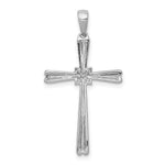 14k White Gold 1/20ct. Diamond Cross Pendant
