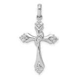 14k White Gold 1/5ct. Diamond Cross Pendant