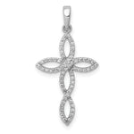 14k White Gold 1/4ct. Diamond Cross Pendant