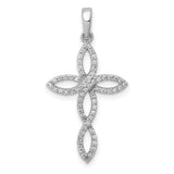 14k White Gold 1/4ct. Diamond Cross Pendant