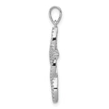14k White Gold 1/4ct. Diamond Cross Pendant