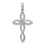 14k White Gold 1/4ct. Diamond Cross Pendant