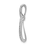 14k White Gold 1/4ct. Diamond Cross Chain Slide