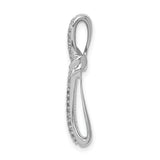 14k White Gold 1/4ct. Diamond Cross Chain Slide