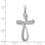 14k White Gold 1/5ct. Diamond Cross Pendant