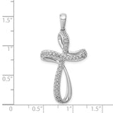 14k White Gold 1/5ct. Diamond Cross Pendant