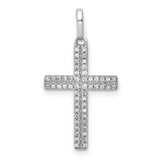 14k White Gold 1/6ct. Diamond Cross Pendant