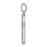14k White Gold 1/6ct. Diamond Cross Pendant