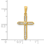 14k 1/4ct. Diamond Cross Pendant