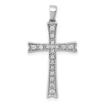 14k White Gold 1/5ct. Diamond Cross Pendant
