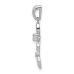 14k White Gold 1/20ct. Diamond Cross Pendant
