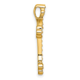14k 1/2ct. Diamond Budded Cross Chain Slide