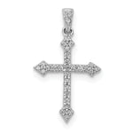 14k White Gold 1/10ct. Diamond Cross Pendant