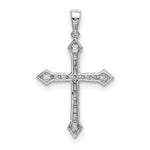 14k White Gold 1/10ct. Diamond Cross Pendant