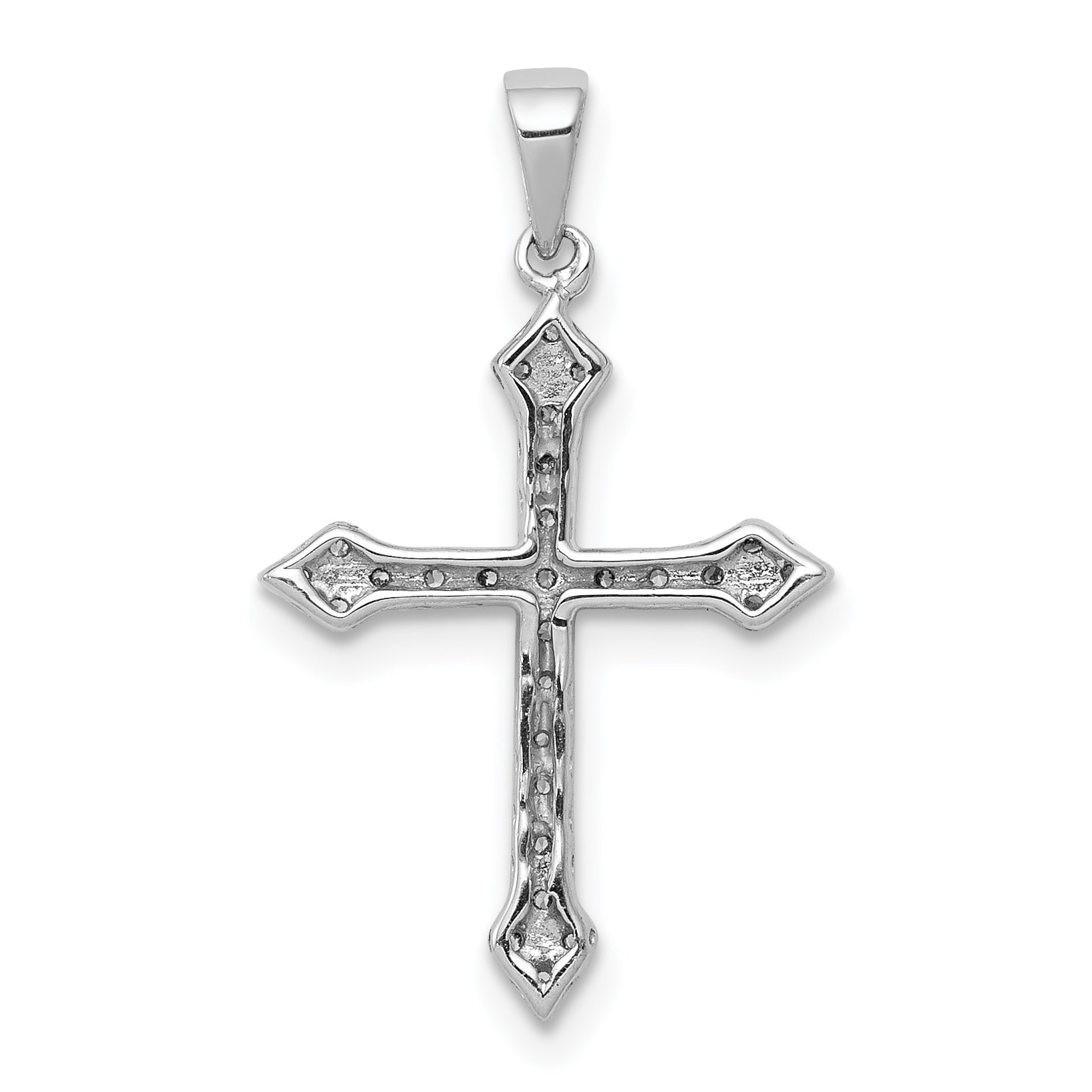 14k White Gold 1/4ct. Diamond Cross Pendant