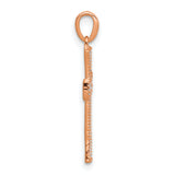 14k Rose Gold Diamond Pendant