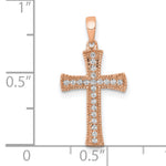 14k Rose Gold Diamond Pendant