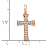 14k Rose Gold Diamond Pendant