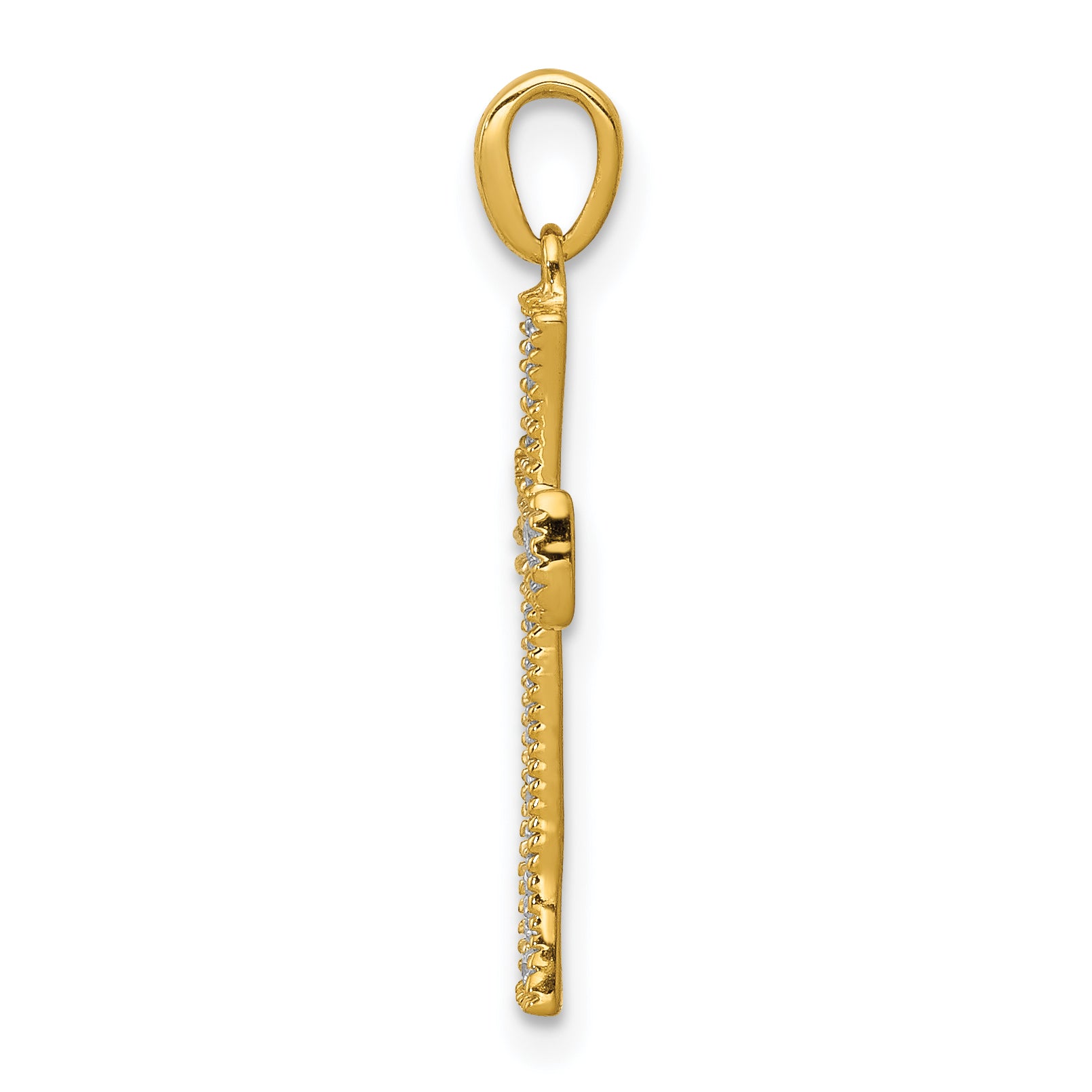 14k  1/10ct. Diamond Cross Pendant