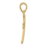 14k  1/4 Diamond Cross Pendant