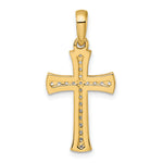 14k  1/4 Diamond Cross Pendant