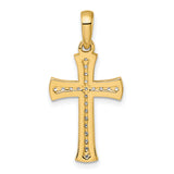 14k  1/4 Diamond Cross Pendant