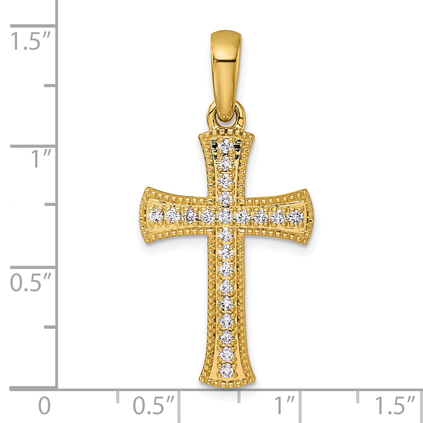 14k  3/8ct. Diamond Cross Pendant