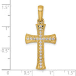 14k  3/8ct. Diamond Cross Pendant