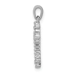 14k White Gold 1/10ct. Diamond Fleur e Lis Cross Pendant