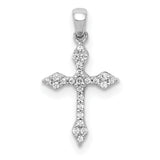 14k White Gold 1/15ct. Diamond Cross Pendant