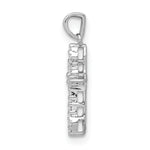 14k White Gold 1/15ct. Diamond Cross Pendant