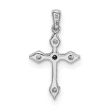 14k White Gold 1/15ct. Diamond Cross Pendant