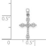 14k White Gold 1/15ct. Diamond Cross Pendant