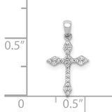 14k White Gold 1/15ct. Diamond Cross Pendant
