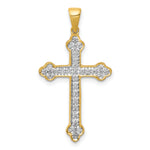 14k 1/10ct. Diamond Cross Pendant