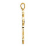 14k 1/10ct. Diamond Cross Pendant