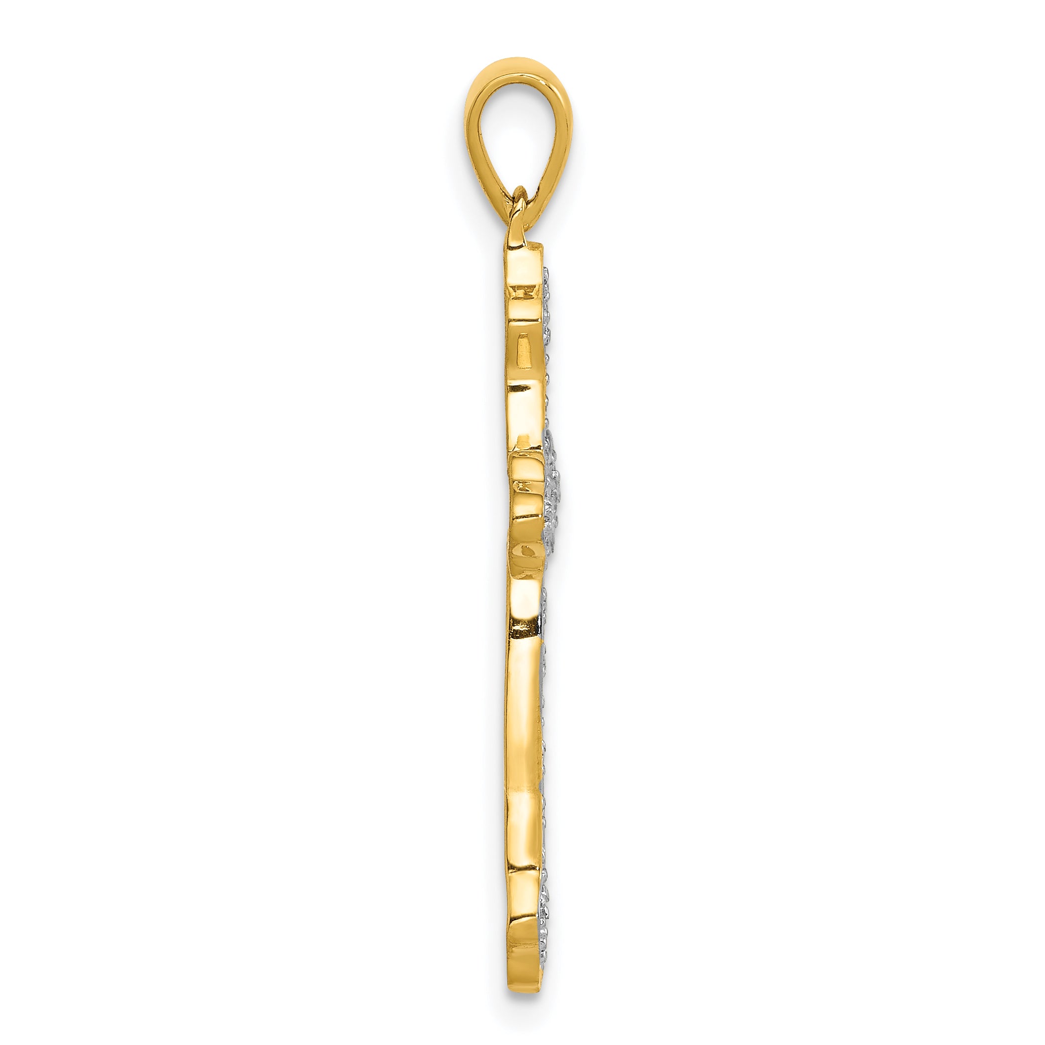 14k 1/10ct. Diamond Cross Pendant